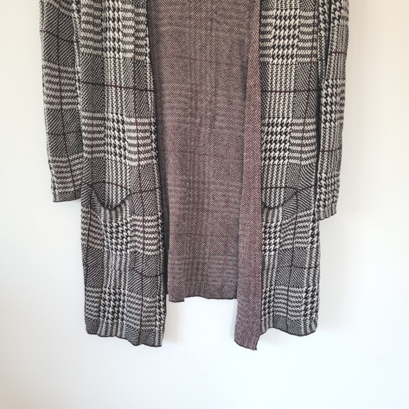 JOSEPH A. Plaid Long Sleeve Open Cardigan - Picture 3 of 7